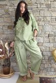 Rustic Nature Linen Blend Hippie Shake Hoodie Washed Lawn